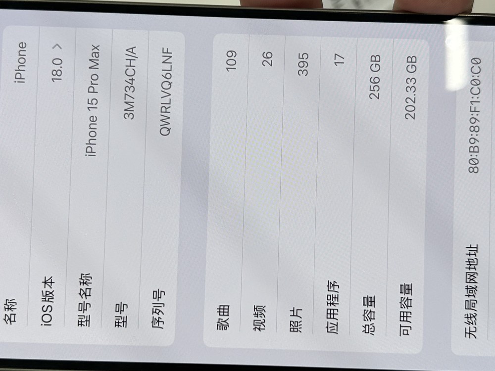 Real Device iOS About Screen & System Diagnostics